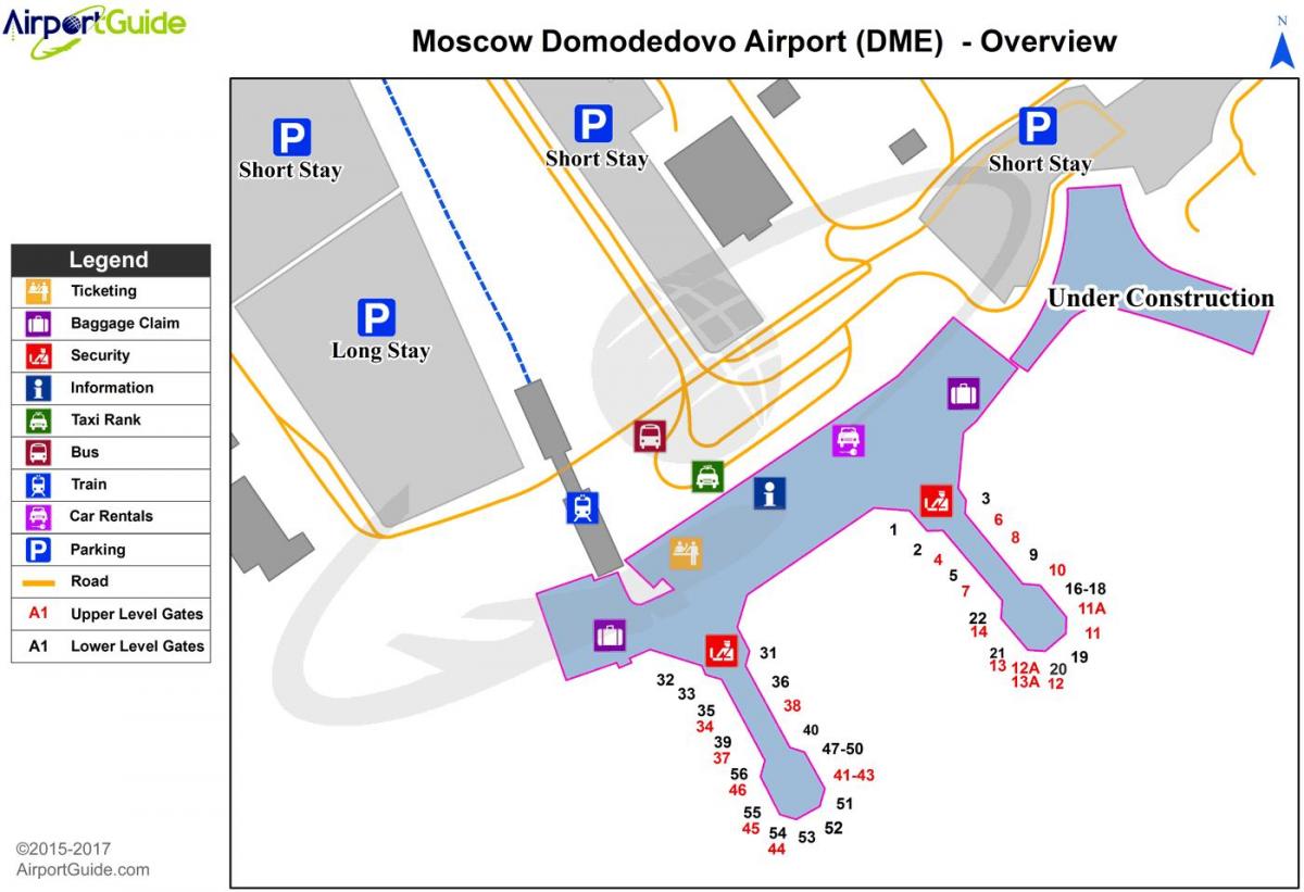 map of DME airport