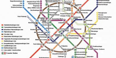 Moscow metro map in english