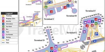 Sheremetyevo map of terminals
