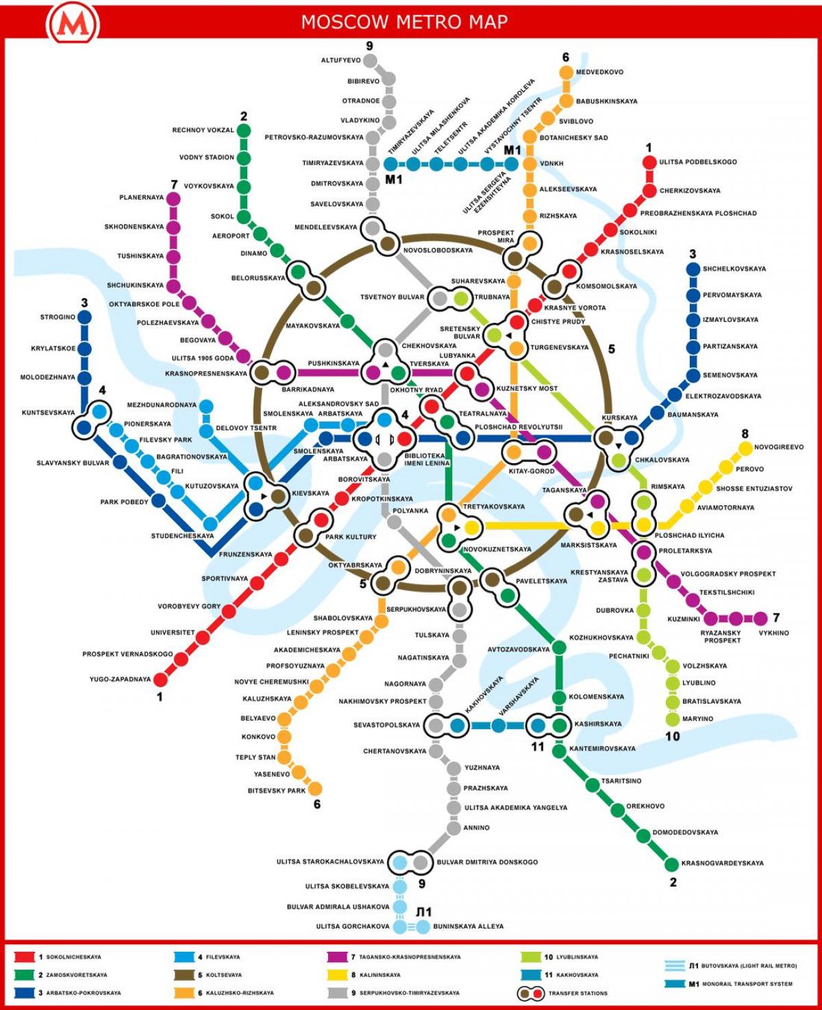 Moscow map metro