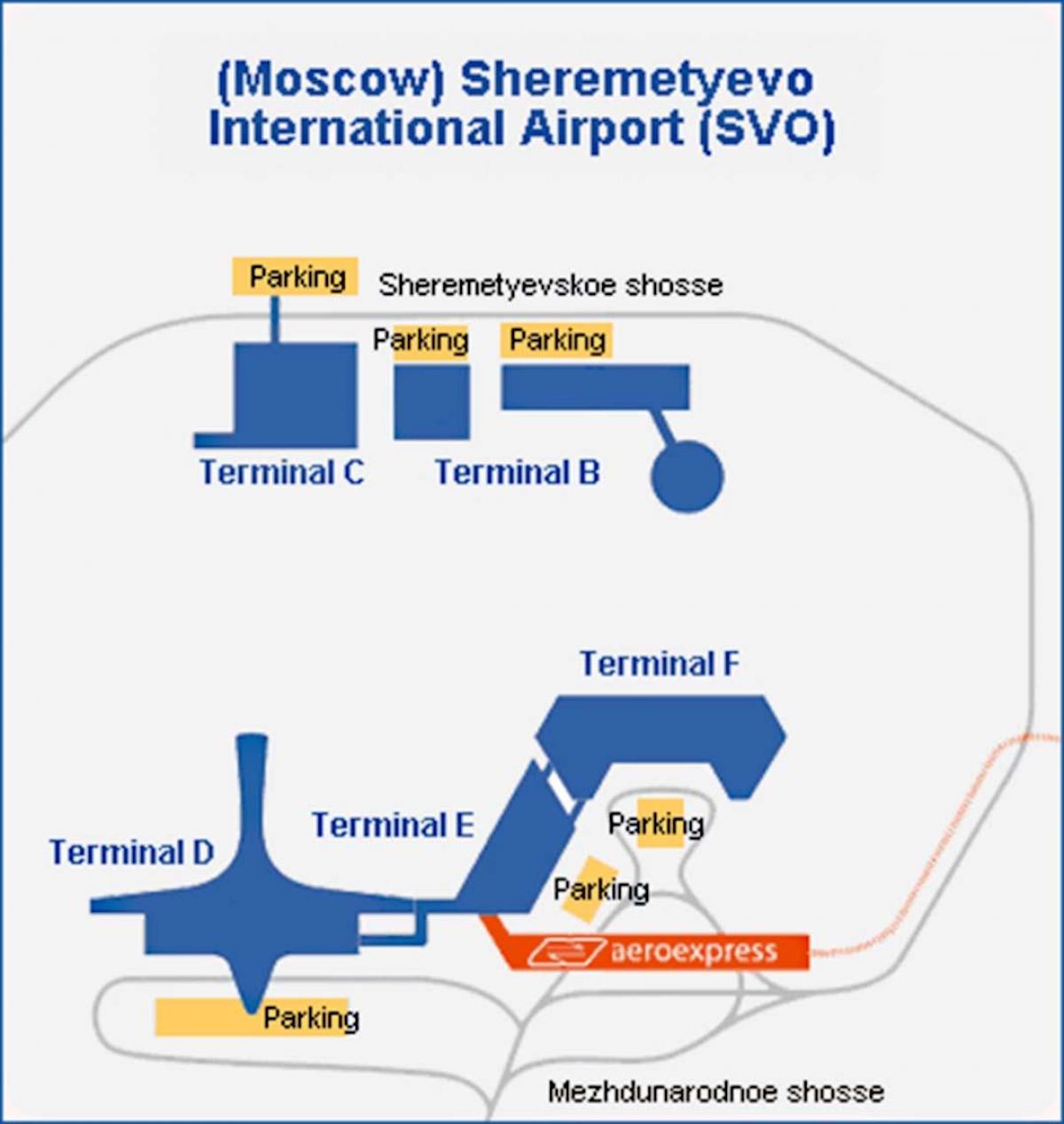Sheremetyevo terminal map
