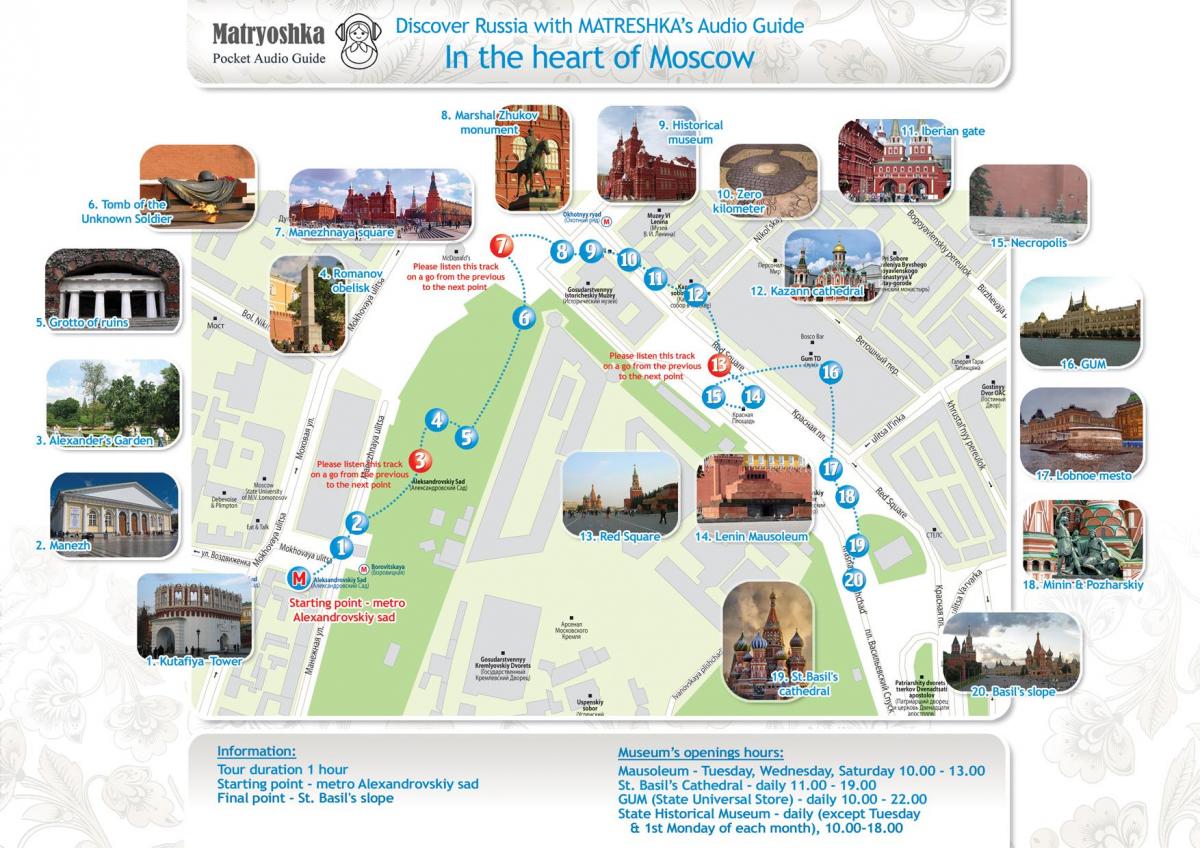 Moscow travel map