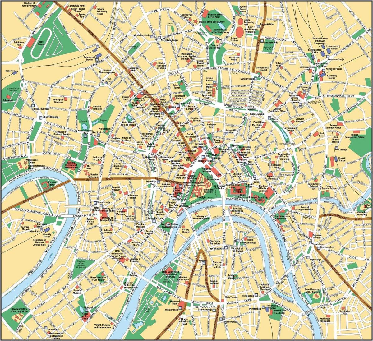 map of Moscow in english