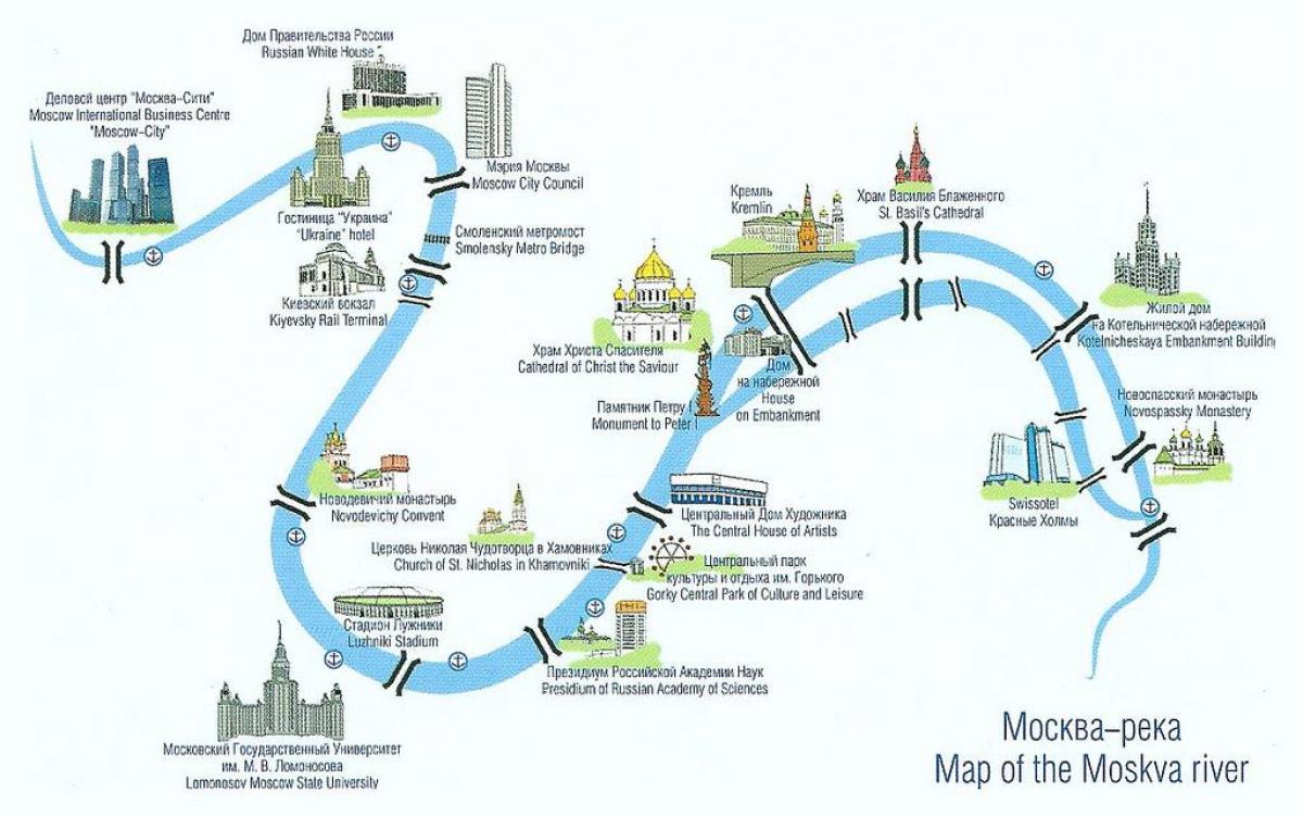 Moskva river map