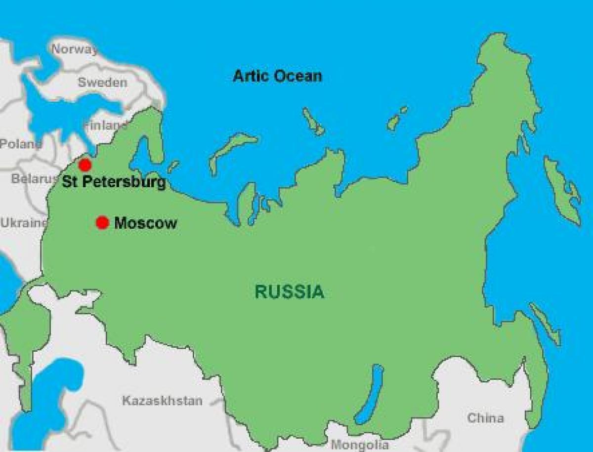 Moscow and st Petersburg map
