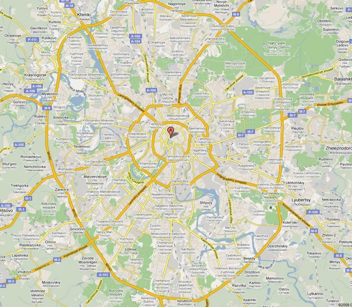 Moskva suburb map