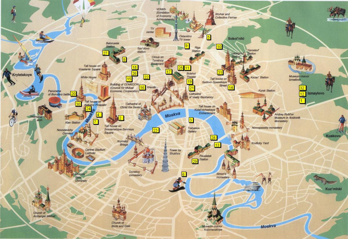 tourist map Moscow