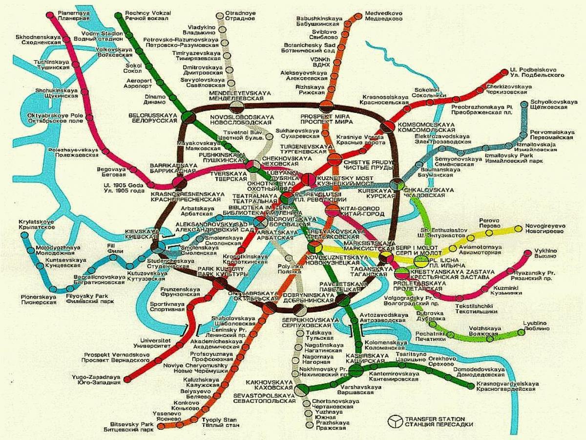 Moscow rail map