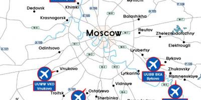 Map of Moscow airports