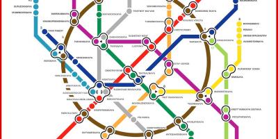 Moscow metro map in Russian